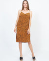 Madewell Clothing Small | US 4 Leopard Print Sleeveless Petite Midi Slip Dress