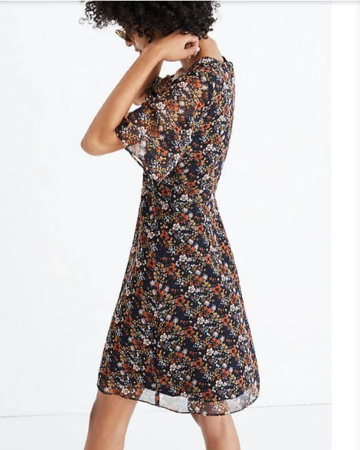 Madewell orchard hot sale flutter sleeve dress