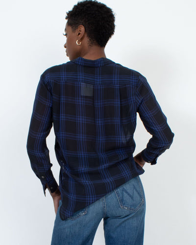 Madewell Clothing XXS Sheer Plaid Print Blouse