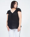 Maeve Clothing Medium | US 6 Black V-neck Blouse