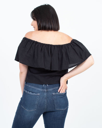 Mara Hoffman Clothing Medium Off-The-Shoulder Crop Top