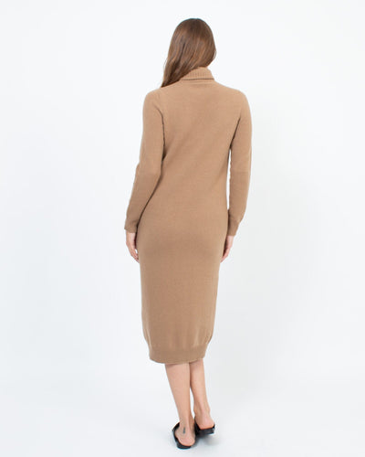 Max Mara Clothing Small Long Sleeve Turtleneck Midi Sweater Dress