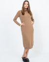 Max Mara Clothing Small Long Sleeve Turtleneck Midi Sweater Dress