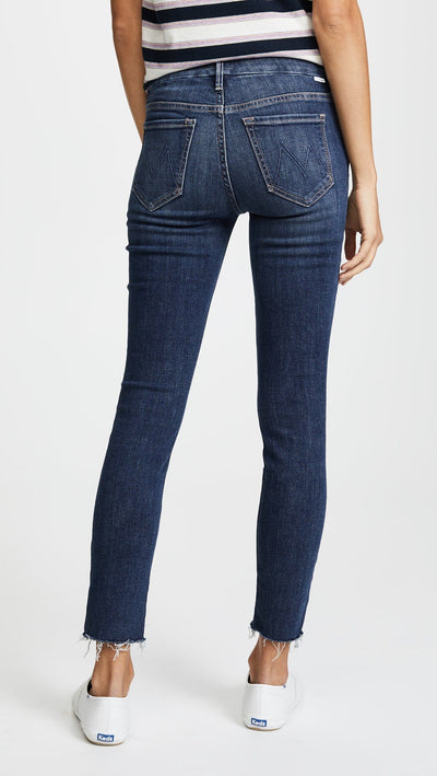 Mother Clothing Small | US 26 The Looker Ankle Fray Blue Skinny Jeans