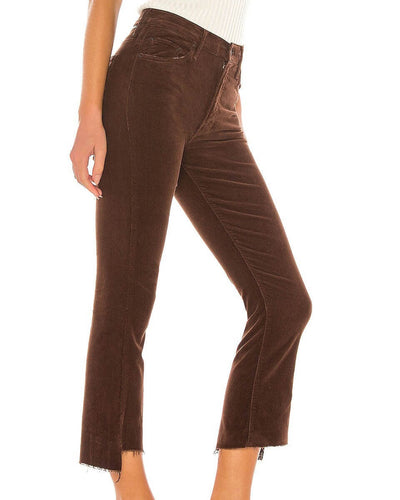 Mother Clothing XS | US 25 Brown Corduroy Cropped Flare Jeans