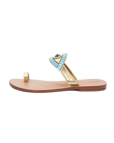 Mystique Shoes Large | US 10 Beaded Flat Sandals