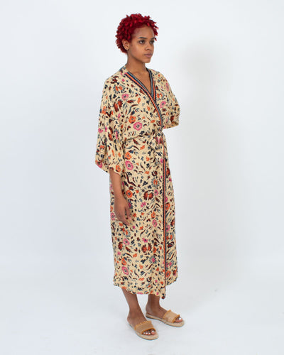 Natalie Martin Clothing Medium "Georgia Wrap" 3/4 sleeve Maxi Dress