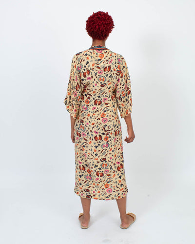 Natalie Martin Clothing Medium "Georgia Wrap" 3/4 sleeve Maxi Dress