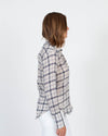 Nili Lotan Clothing Medium Plaid Button Down Blouse