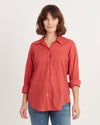 Nili Lotan Clothing Medium Red Button Down