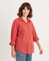 Nili Lotan Clothing Medium Red Button Down