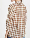 Nili Lotan Clothing Small "Myra" Ginger Plaid Shirt