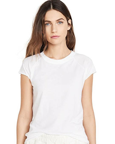 Nili Lotan Clothing Small White "Short Sleeve Baseball Tee"