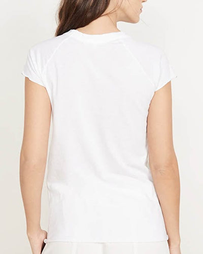 Nili Lotan Clothing Small White "Short Sleeve Baseball Tee"