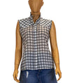 Nili Lotan Clothing XS "Feora" Plaid Sleeveless Shirt