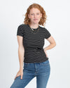 Paige Clothing XS Stripe Ribbed Tee