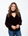 Paige Clothing XS Velvet V-Neck Blouse