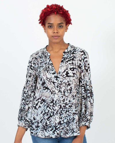 Parker Clothing Medium Printed Long Sleeve Blouse