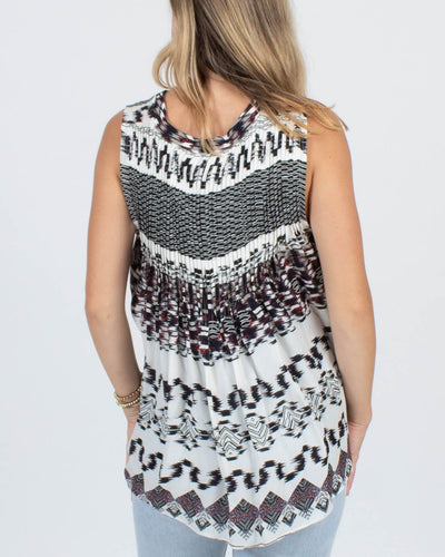 Parker Clothing XS Printed Silk Tank