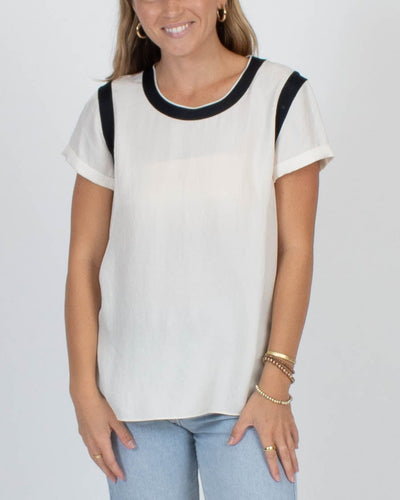 Rag & Bone Clothing Small Contrast Trim Blouse