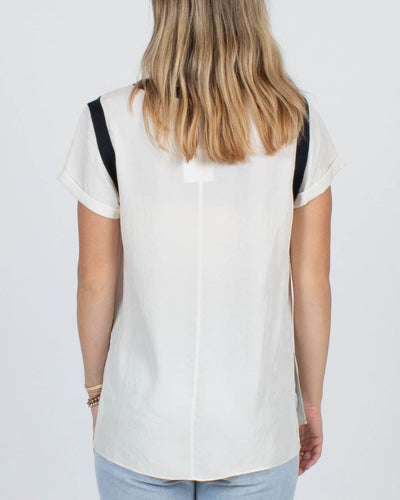 Rag & Bone Clothing Small Contrast Trim Blouse