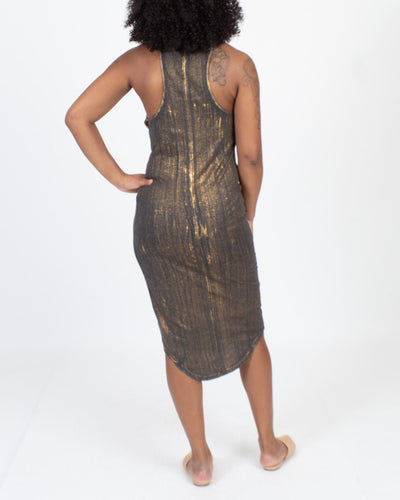 Raquel Allegra Clothing Large Metallic Tank Dress