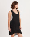 Raquel Allegra Clothing Medium Sheer Black Tunic