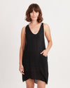 Raquel Allegra Clothing Medium Sheer Black Tunic