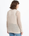 Raquel Allegra Clothing Small Metallic Open Knit Cardigan