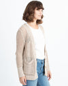 Raquel Allegra Clothing Small Metallic Open Knit Cardigan