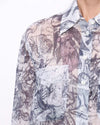 Raquel Allegra Clothing Small Printed Button Down Blouse