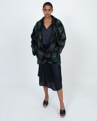 Raquel Allegra Clothing Small Printed Cocoon Coat