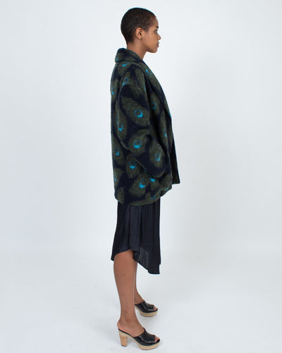 Raquel Allegra Clothing Small Printed Cocoon Coat