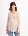 Raquel Allegra Clothing Small Sheer Button Down