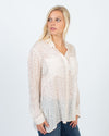 Raquel Allegra Clothing XS Sheer Embossed Blouse