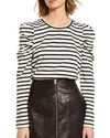 Rebecca Minkoff Clothing Medium "Talia Striped Sweatshirt"