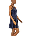 Rebecca Taylor Clothing Small | US 4 Laser Cut Fit-And-Flare Dress in Navy