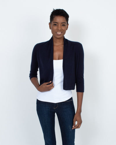 Rebecca Taylor Clothing XS Navy Cashmere Cardigan