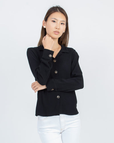 Reformation Clothing XS Black Collared Blouse