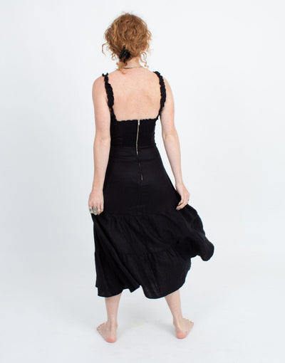 Reformation Clothing XS | US 0 Black Linen Dress