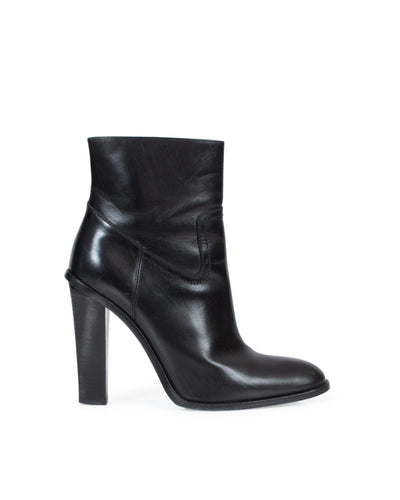 Saint Laurent Shoes Small | IT 38.5 I US 8.5 Black Leather High Heel Ankle Boots