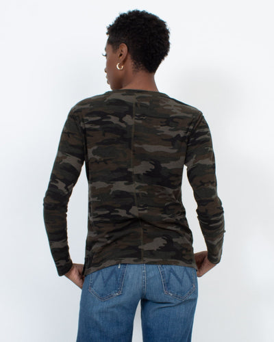 Sanctuary Clothing Small Camo Long Sleeve Blouse