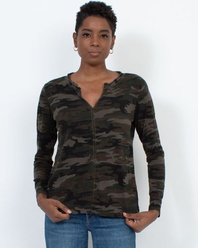 Sanctuary Clothing Small Camo Long Sleeve Blouse