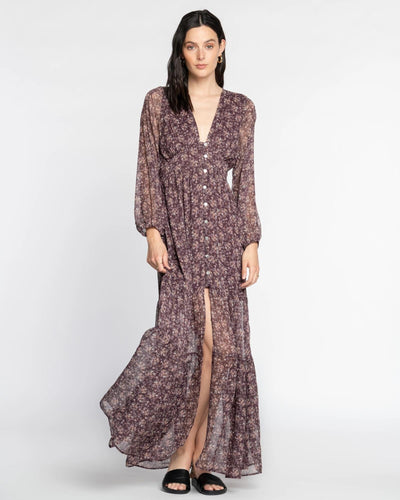 Self Contrast Clothing Small "Gianna" Buttoned Maxi Dress