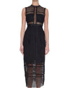 SELF-PORTRAIT Clothing Medium | US 8 Paneled Lace Midi Dress