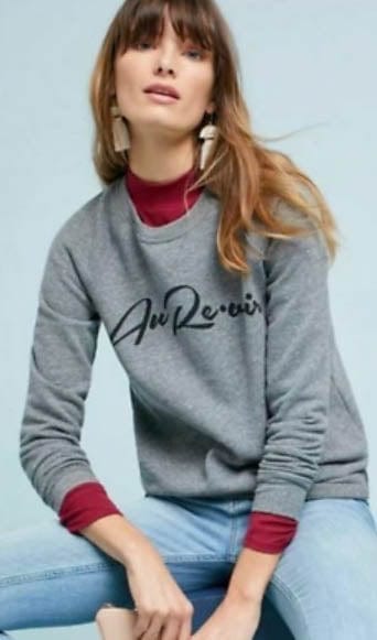 SOL Angeles Clothing Medium "Au Revoir" Sweatshirt