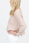 stark Clothing XS Taupe Cropped Long Sleeve Top