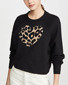 Sundry on sale leopard sweatshirt