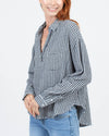 SUNDRY Clothing Small Long Sleeve Gingham Cotton Tunic Top