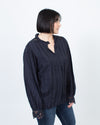 Swildens Clothing Large | US 10 I FR 42 Navy Lace Blouse